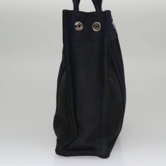 HERMES Fourre Tout PM Tote Bag Canvas Black Navy Auth - Picture 4 of 16